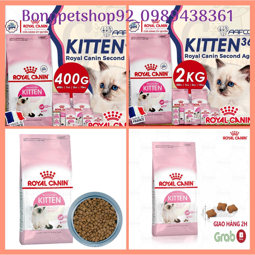 Thức Ăn Cho Mèo, Hạt Cho Mèo, Royal Canin Kitten 400g