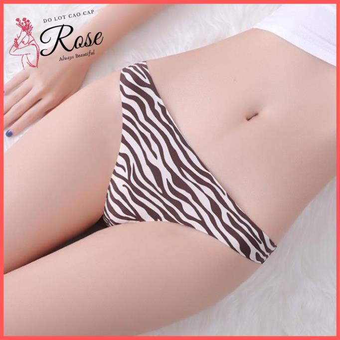 SET 5 Quần Lọt Khe Cao Cấp Họa Tiết Báo Âu Mỹ Quần Lót KHÔNG ĐƯỜNG MAY Rose 86308