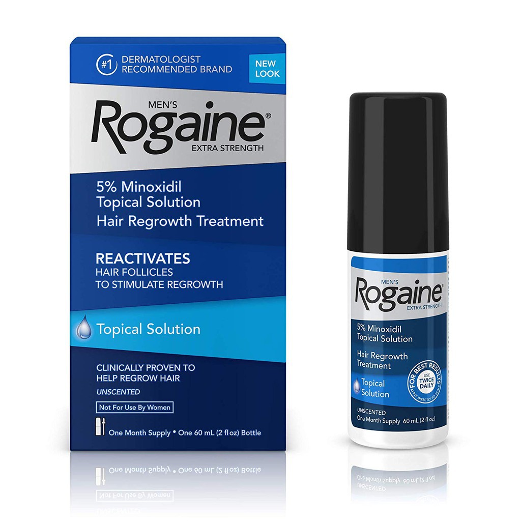 Thuốc kích mọc tóc nam Rogaine 5% Minoxidil Extra Strength 60ml