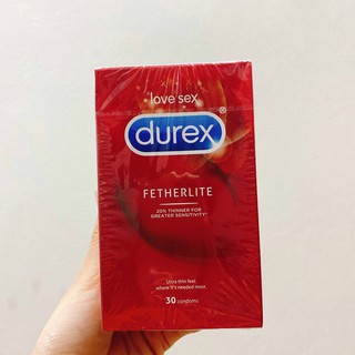 Bao cao su DUREX FETHERLITE 30 chiếc, mỏng hơn 20%