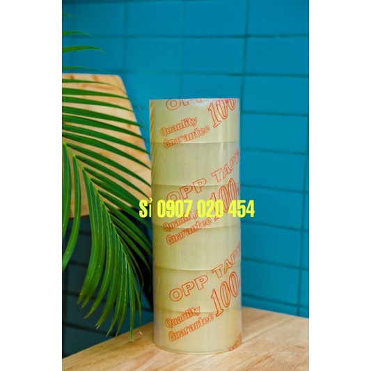 Băng keo opp trong/đục 100yard 1kg cây 6 cuộn lõi 4li