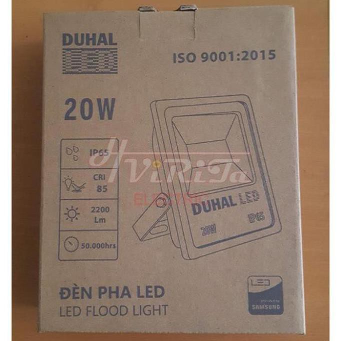 Đèn pha led Duhal 20W Chống nước IP65 (KDJD0201) - Chính hãng