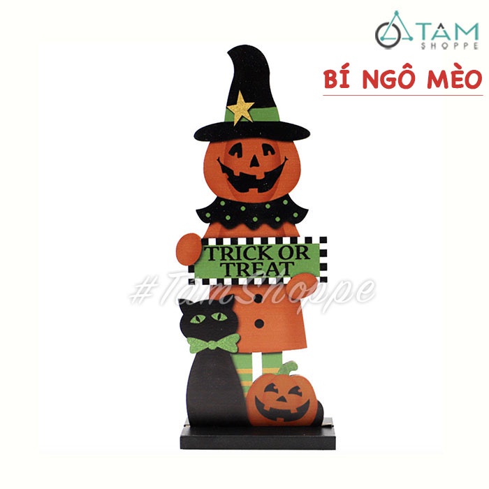 [LẮP RÁP-CHẮC CHẮN-NÉT VẼ TỈ MỈ] Standing hoạt hình Halloween bằng gỗ in màu lắp ghép HLW-MHG-01