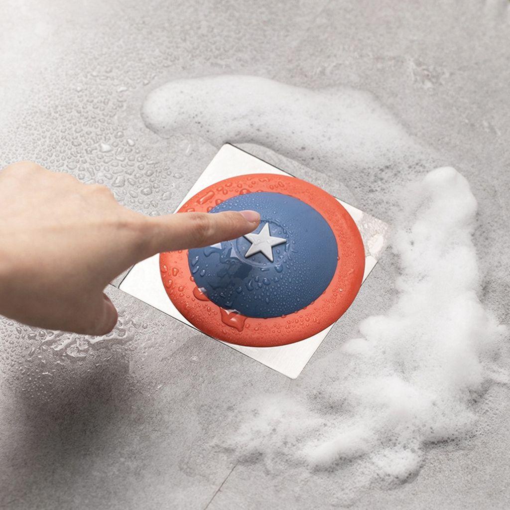 1 Nắp Đậy Cống Thoát Nước Sàn Nhà Bằng Nhựa PP In Họa Tiết Độc Đáo Chống Mùi Hôi Tiện Dụng Cho Nhà Bếp