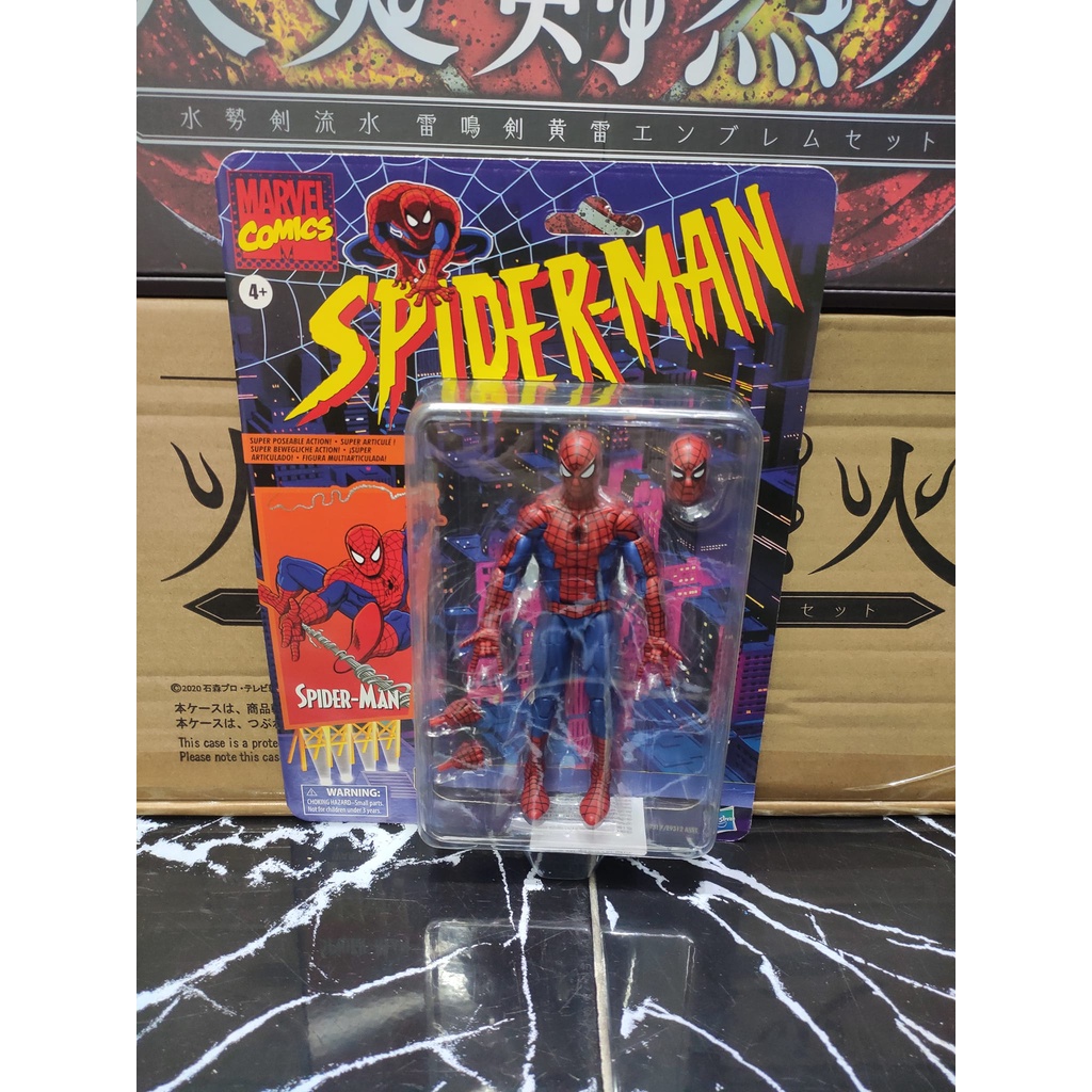 MÔ HÌNH NHÂN VẬT MARVEL LEGENDS RETRO SPIDER MAN K.O VER