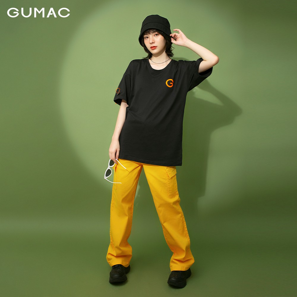 Áo thun nữ in G nổi GUMAC đủ màu, freesize, thiết kế basic ATB164