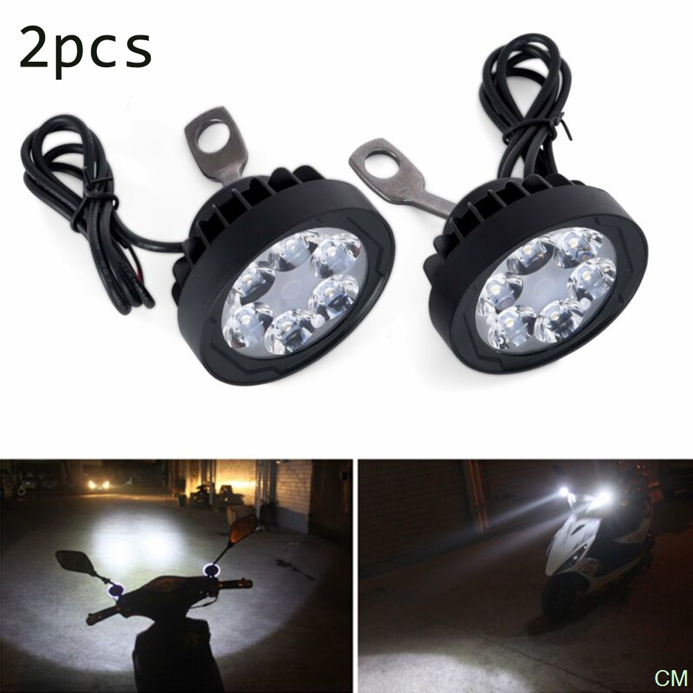 Bộ 2 Đèn Pha 6 LED 12V-85V Chất Lượng Cao Cho Xe Máy