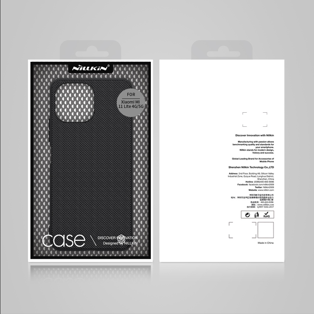 Ốp điện thoại bằng TPU + PC sợi nylon nhẹ siêu mỏng chống trơn trượt Nillkin cho Xiaomi Mi 11 Lite 4G / Mi 11 Lite 5G 5G NE