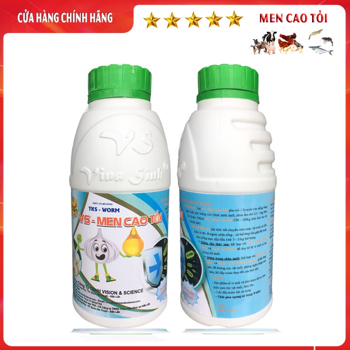 MEN CAO TỎI  - THỦY SẢN : Bổ Sung Lợi Khuẩn, Tăng Đề Kháng - CHAI 500ml