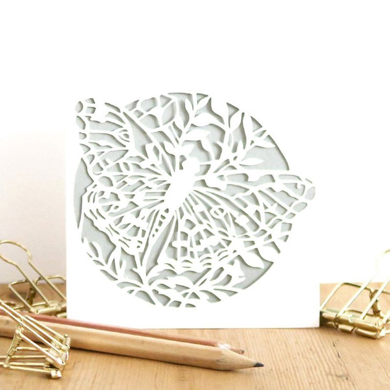 Khuôn kim loại hỗ trợ dập nổi cắt giấy làm đồ thủ công hình bướm xinh xắn