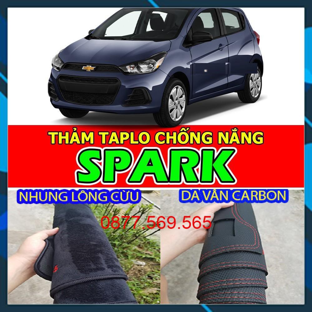 THẢM CHE NẮNG TAPLO XE CHEVROLET SPARK 2014-2017-THẢM TAPLO XE HƠI CAO CẤP-NHUNG LÔNG CỪU-DA VÂN CARBON 3 LỚP BẢO HÀNH