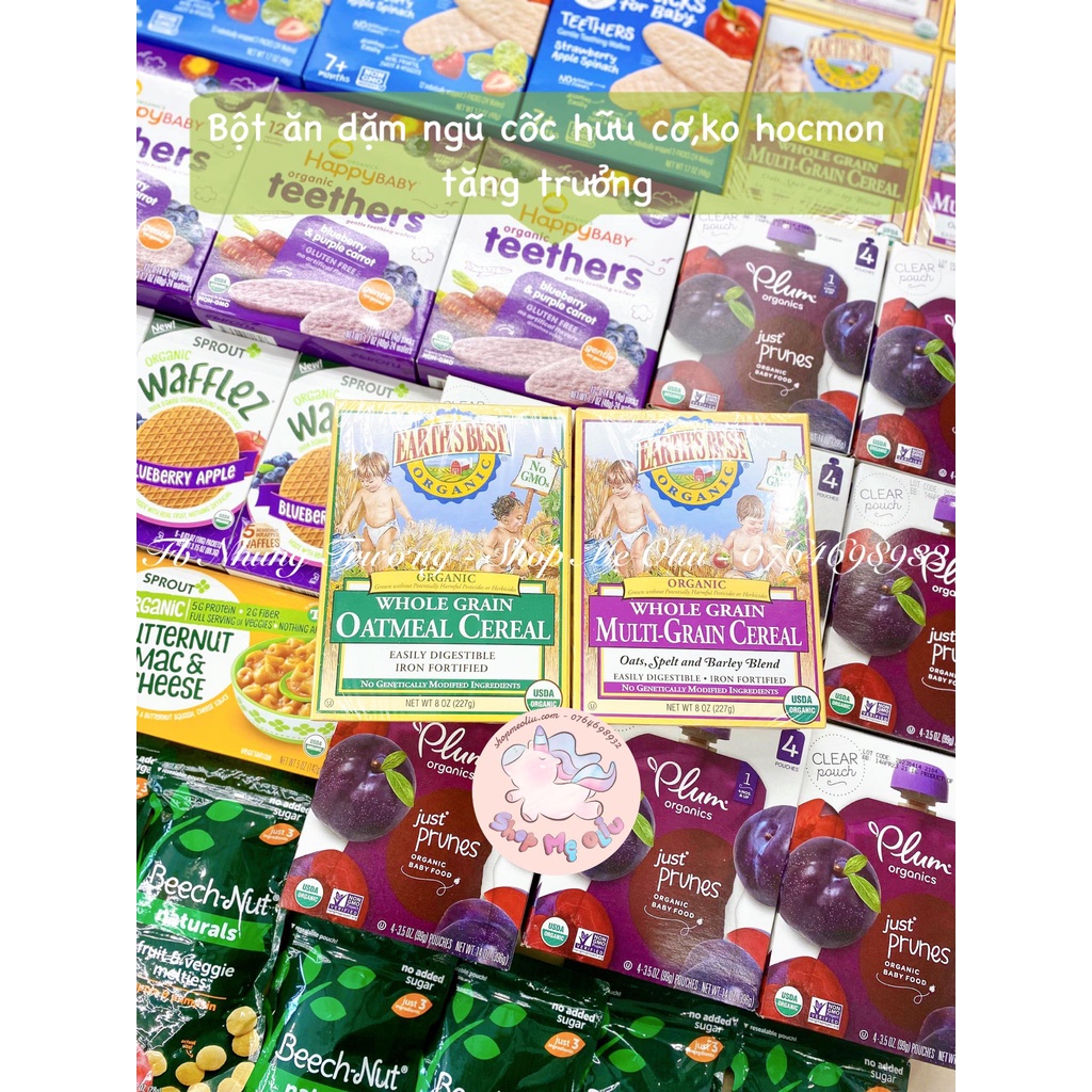[ĐỦ BILL] Bột ăn dặm ngũ cốc hữu cơ EARTH’S BEST ORGANIC cho bé từ 4 tháng tuổi 227g - Shop Mẹ Oliu