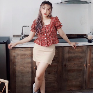 Áo croptop hoa nhí