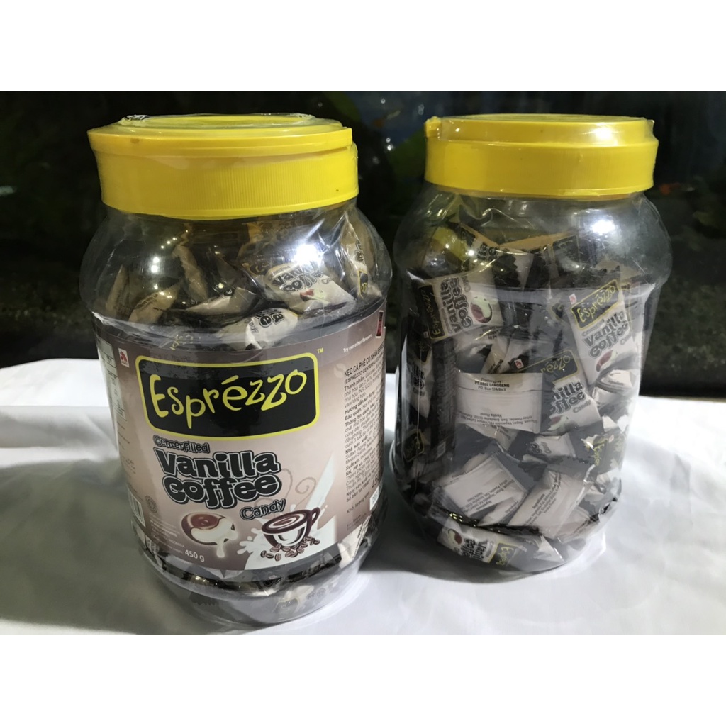 Kẹo Cà Phê nhân Vanila Coffee Candy (Hủ 450g)