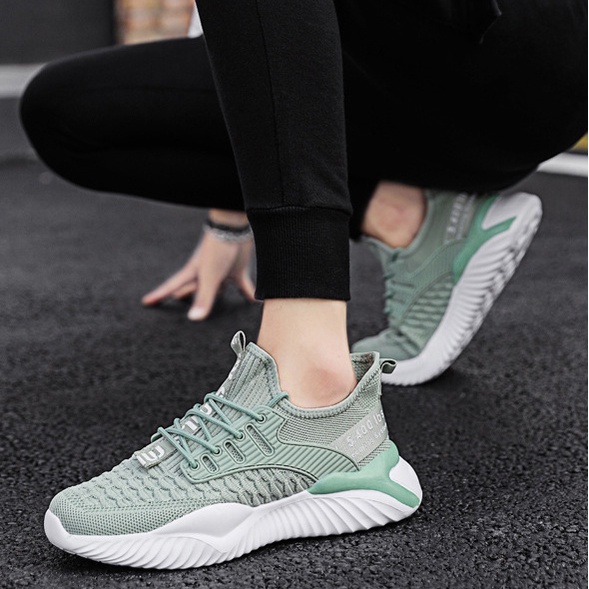Giày Thể Thao Nam, Giày Sneaker Nam Đế Cao 5cm, Vải Sợi Dệt Thoáng Khí