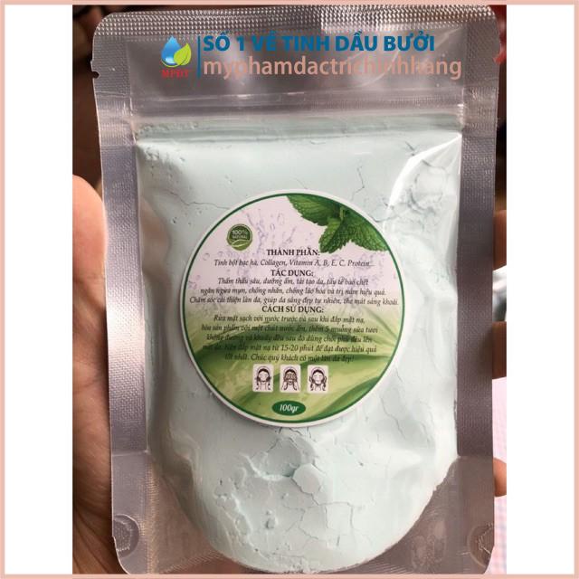 Mặt nạ mask bạc hà giúp trắng da, loại bỏ sắc tố, chống lão hóa, loại bỏ nếp nhăn