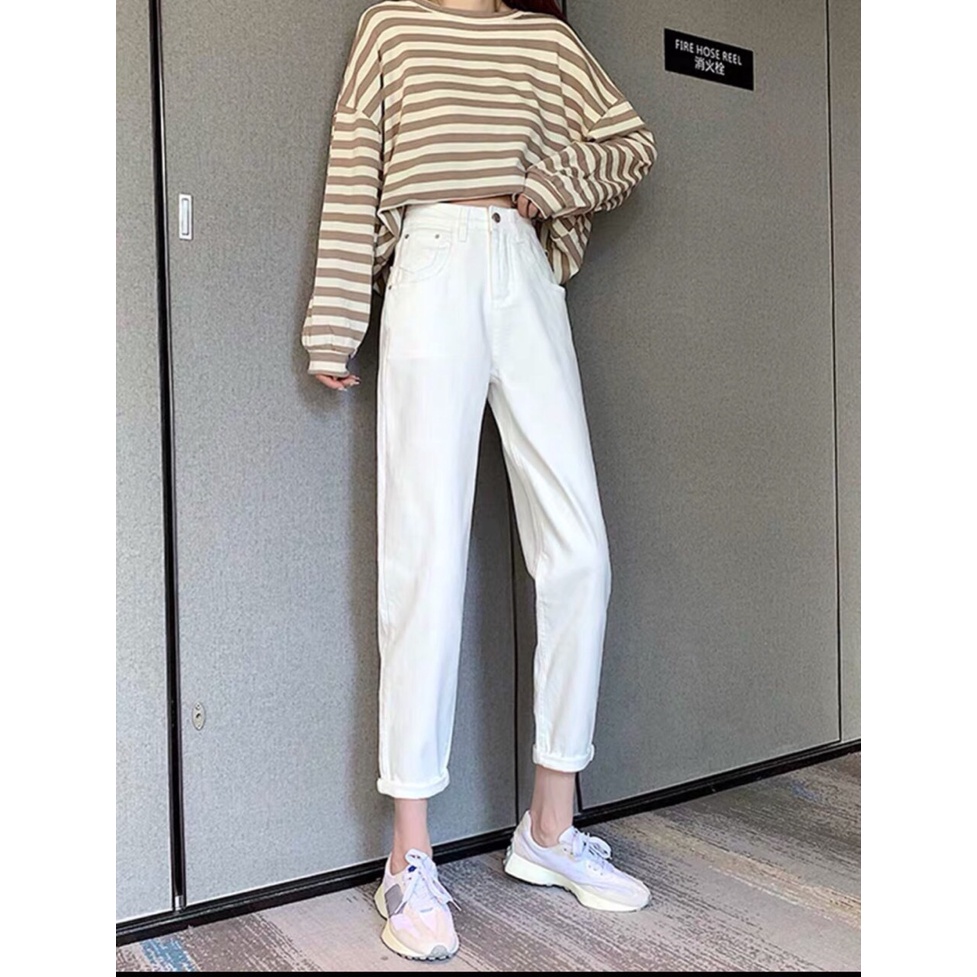 QUẦN JEAN BAGGY CẠP CAO HAIQUANG TUA GẤU CHẤT JEAN KHÔNG XÙ VẢI KHÔNG PHAI MÀU KỂ CẢ GIẶT MÁY