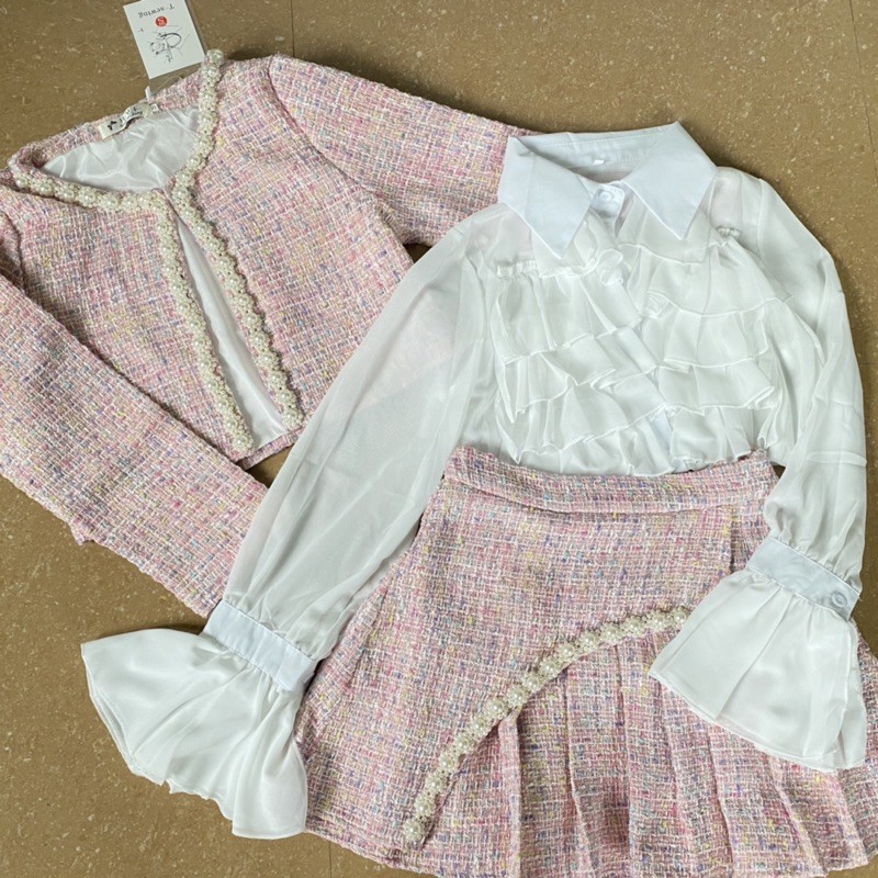 Set tweed tiểu thư 3 món