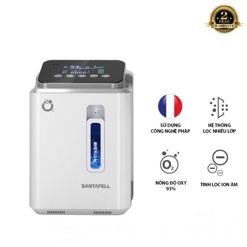 Hhhh Máy tạo Oxy Santanfell 7l bản tiếng Anh có khí dung tttt