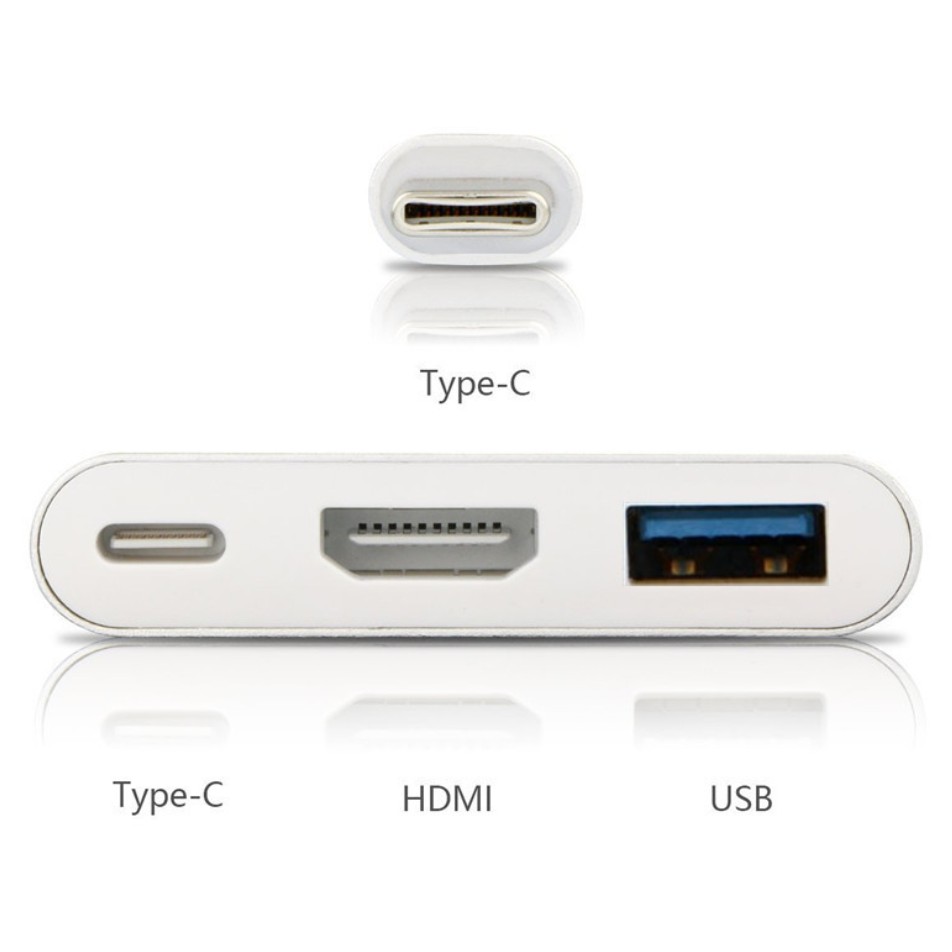 [HÀNG CAO CẤP] Cáp chuyển đổi Usb type C sang HDMI - OTG - hỗ trợ sạc, cổng usb, cực ít độ trễ