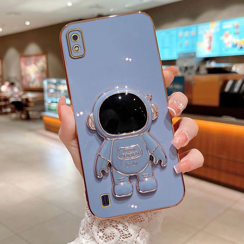 Ốp Điện Thoại Silicon Có Giá Đỡ Hình Phi Hành Gia 3D Cho Samsung A10 M10 A10S A11 M11 A12 M12 A31 A30 A20