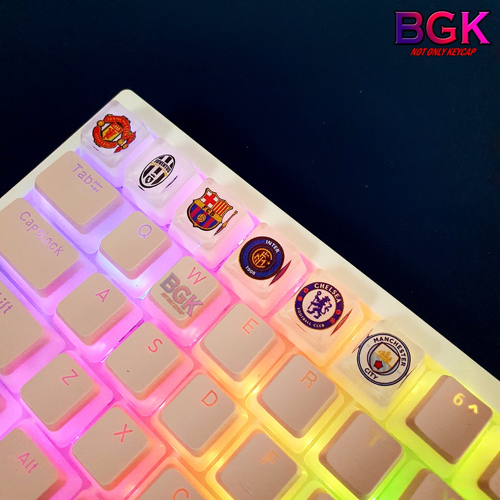 Keycap Artisan nút bàn phím cơ LOGO các CLB Đội Bóng NGoại Hạng OEM Profile Chất Liệu Resin