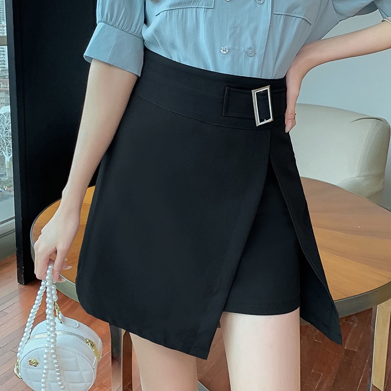 Chân Váy Ngắn Dáng Chữ a Màu Đen Chống Chói Thiết Kế Đơn Giản Thời Trang
