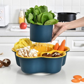 khay để rau ăn lẩu tiện gọn đế xoay tròn được hàng có sẵn