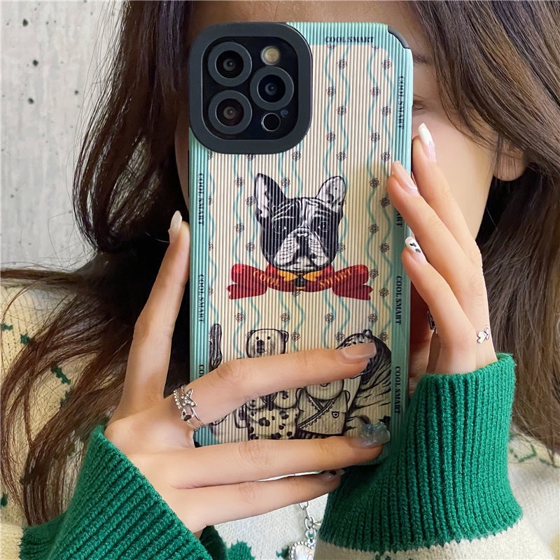 Ốp Điện Thoại Họa Tiết Đầu Cún Dễ Thương Dành Cho IPhone 12 13 11 Pro Max X Xs Max Xr 6657