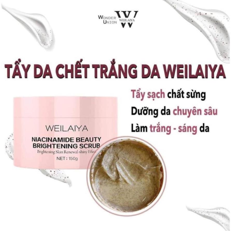 Tẩy da chết Body Scrub Weilaiya , tẩy sạch , mềm mượt da 150g [ CHÍNH - HÃNG ]