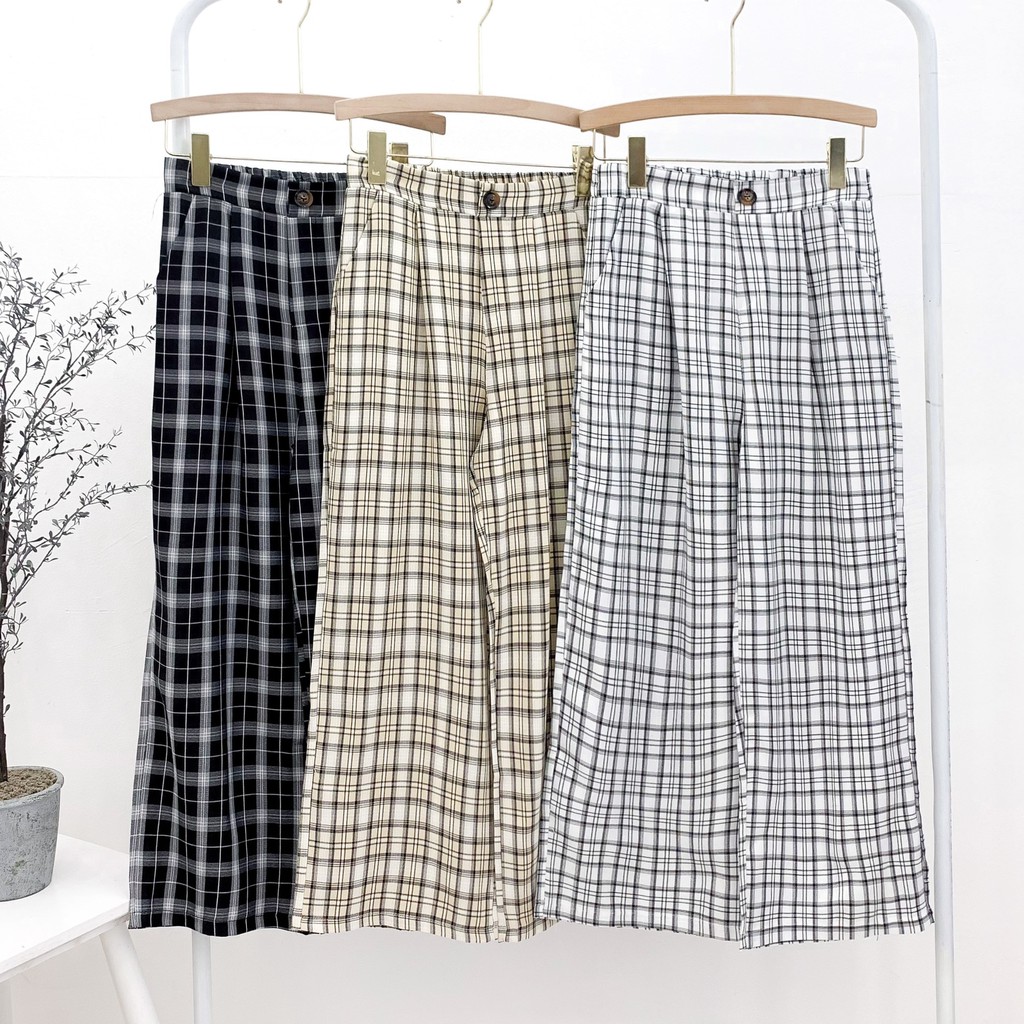 Quần culottes kẻ ô nhiều màu Friday