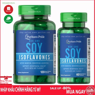 Viên uống tăng nội tiết tố nữ SOY ISOFLAVONES 750mg Puritan's Pride 60/120 Viên