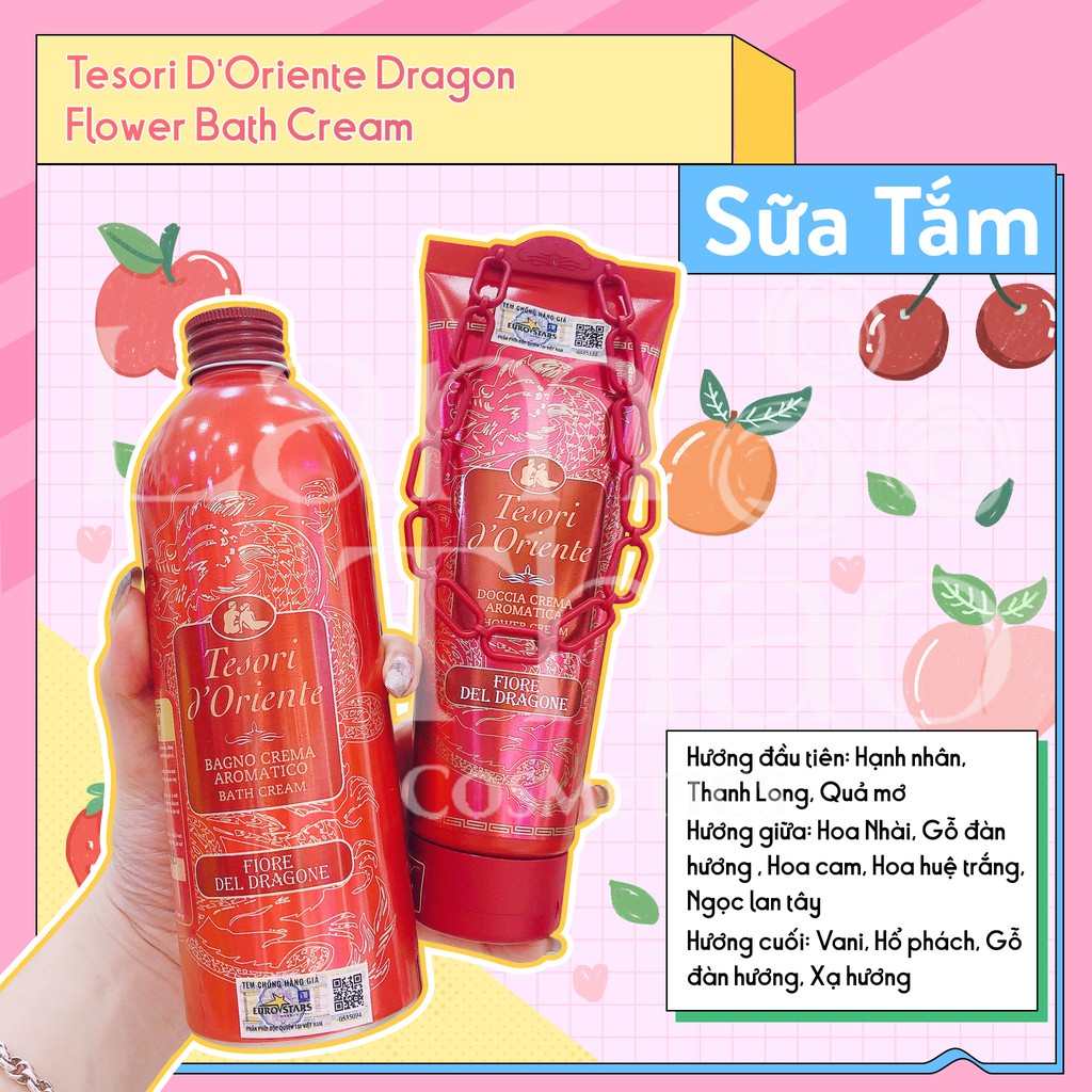 Sữa Tắm/ Kem Dưỡng Thể Nước Hoa Tesori D'Oriente Bath Cream