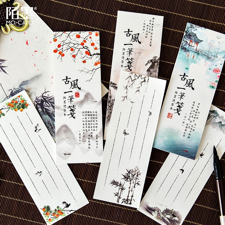 Sổ giấy note dài cổ phong Trung Hoa