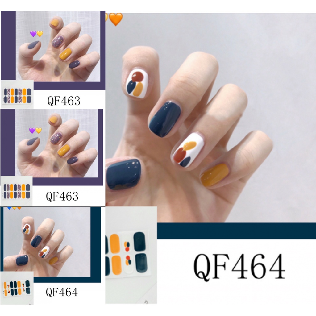 Bộ 14 Miếng Dán Móng Tay Màu Caramel Chống Thấm Nước Dễ Tháo Rời Cho Mùa Xuân Hè