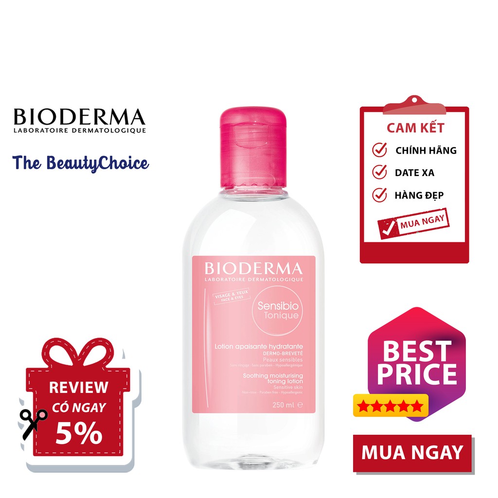 Nước Cân Bằng Da Bioderma Sensibio Tonique (250mL)