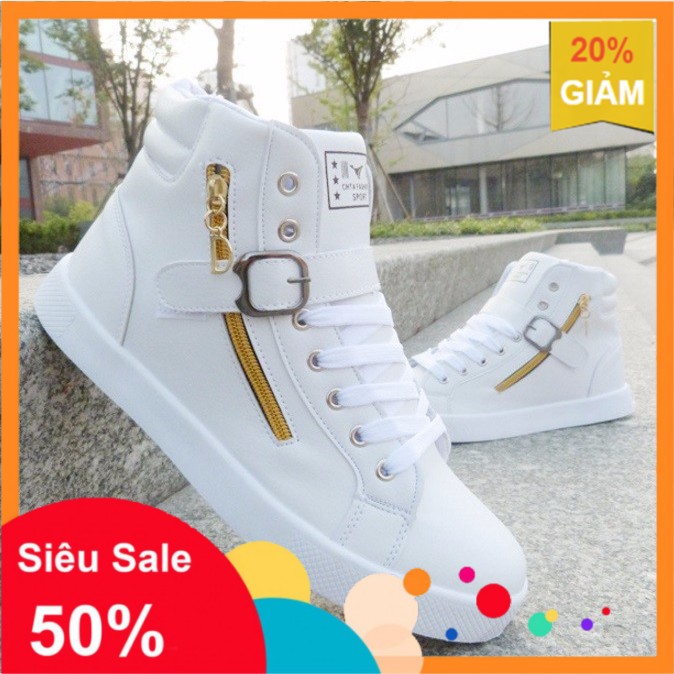 LV-NEW ⚡ [XẢ KHO] Giày sneaker cao cổ nam khóa cạnh [ĐEP CHUẨN ] 🔥 ✔️ : : : 🔥 XIÊU RẺ ☯ $ ^ " ^ ¹ :