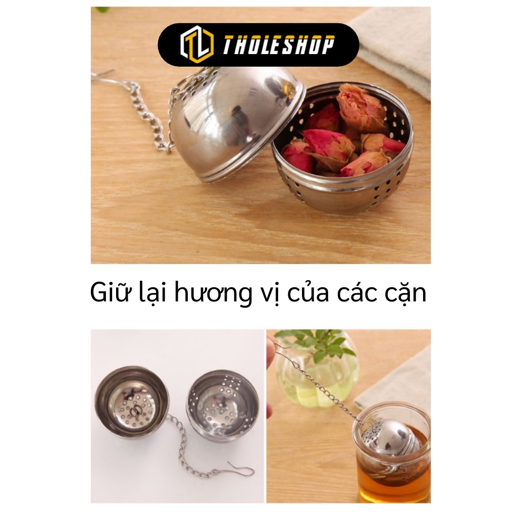 Lọc Xác Trà - Dụng Cụ Lọc Trà Inox Hình Cầu Chịu Nhiệt, Chống Gỉ 8571