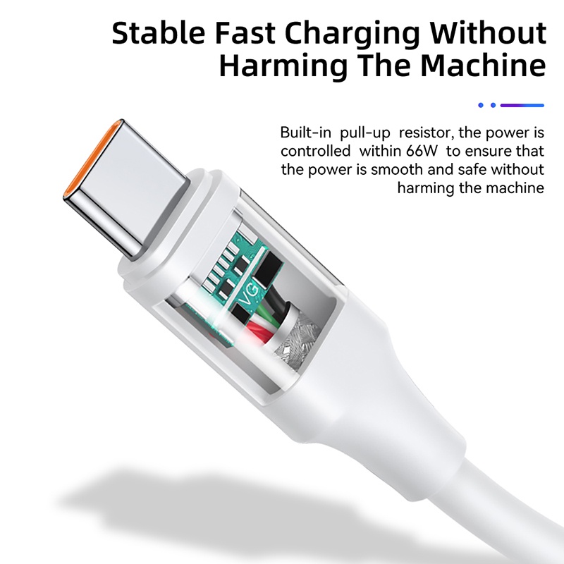 Dây cáp sạc TBTIC 120W 6A Micro USB Type C sạc nhanh thích hợp cho iPhone Huawei Xiaomi Redmi Oneplus