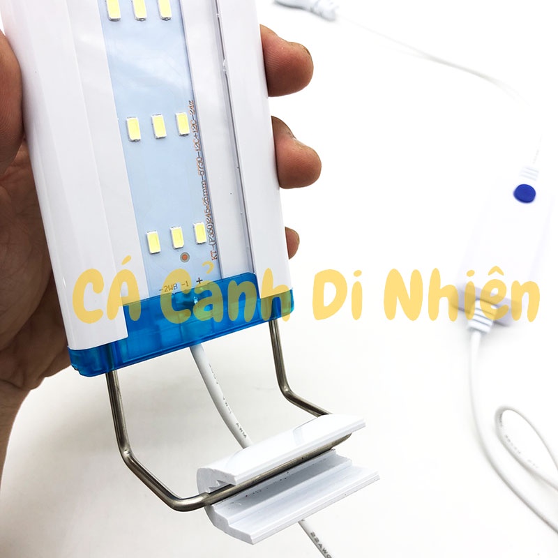 Đèn LED máng kẹp thành hồ cá 30-40 cm 9W 2 dãy màu TRẮNG - ĐỔI MÀU 24 LED P350