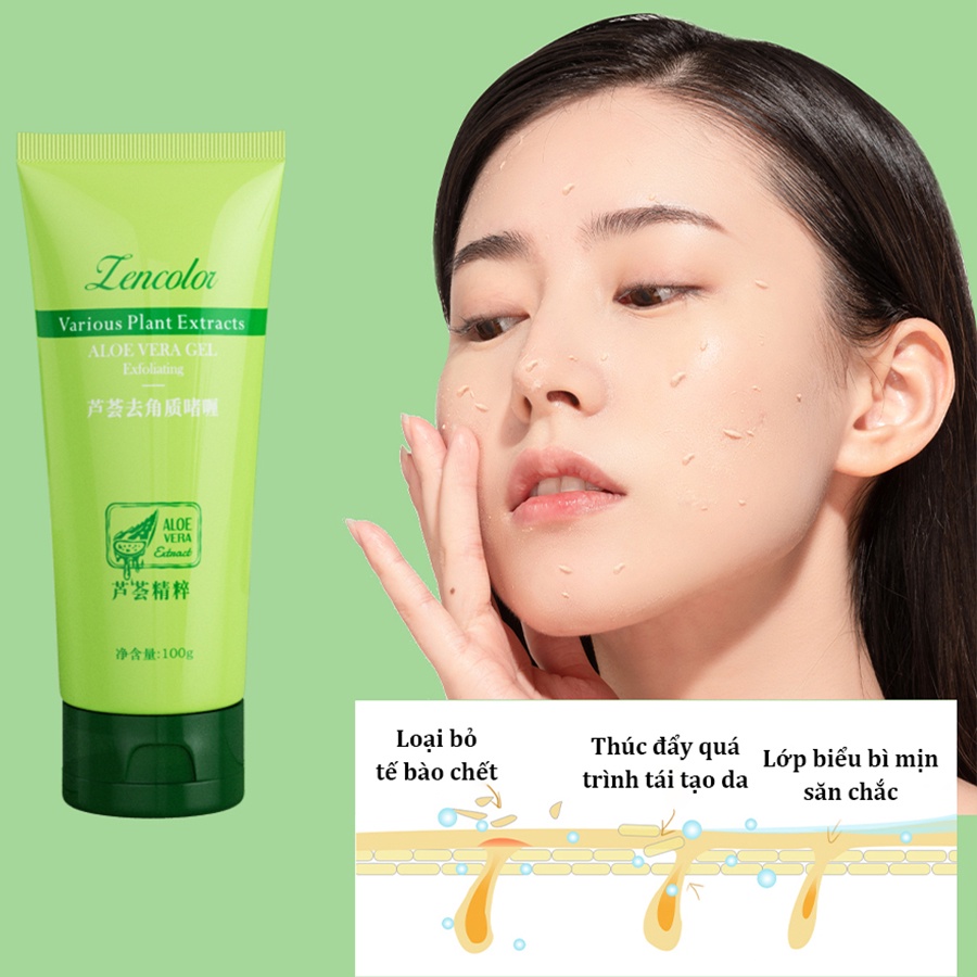 Kem tẩy tế bào chết cho da mặt Leconor 200g, gel tẩy da chết tinh chất lô hội tự nhiên giúp trắng da, mờ thâm, dưỡng ẩm