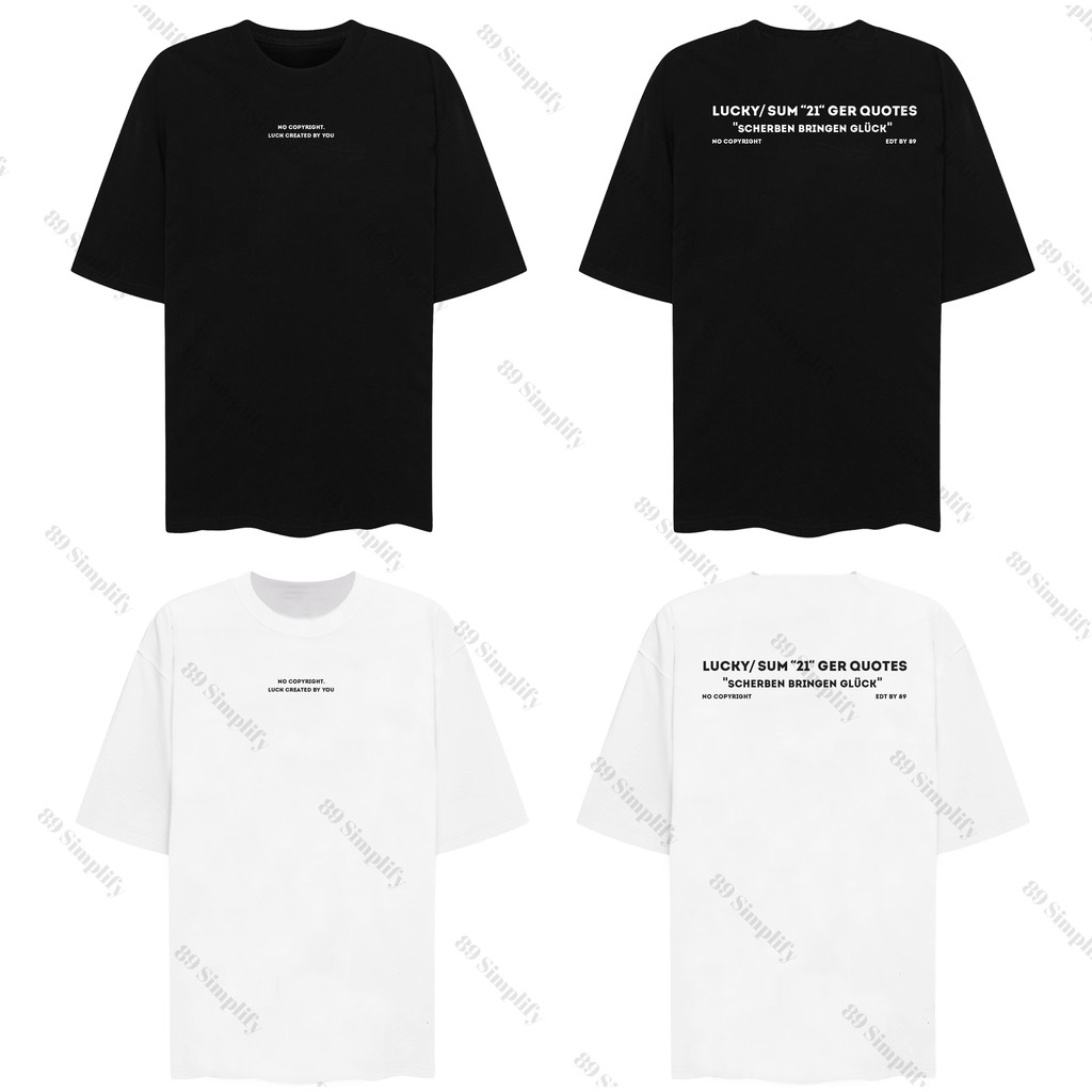 (Ảnh Thật) Áo thun Lucky chất mát tay lỡ Premium form rộng nam nữ 89Simplify | BigBuy360 - bigbuy360.vn