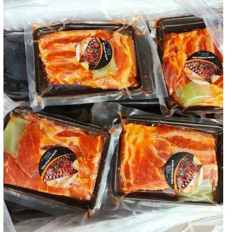 BẸ SƯỜN NON HEO ƯỚP SẴN   -Nướng sẽ không bị khô, rất hợp làm BBQ | Hàng sẵn - Giao Nhanh - Khuyến Mãi