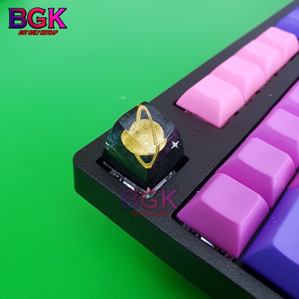 Keycap Lẻ hình hành tinh ngoài vũ trụ cực đẹp Sa profile ( keycap resin độc lạ )( Keycap Artisan )