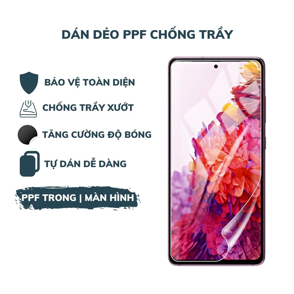 Samsung S20 FE_Dán dẻo PPF trong suốt bảo vệ màn hình, chống trày xướt