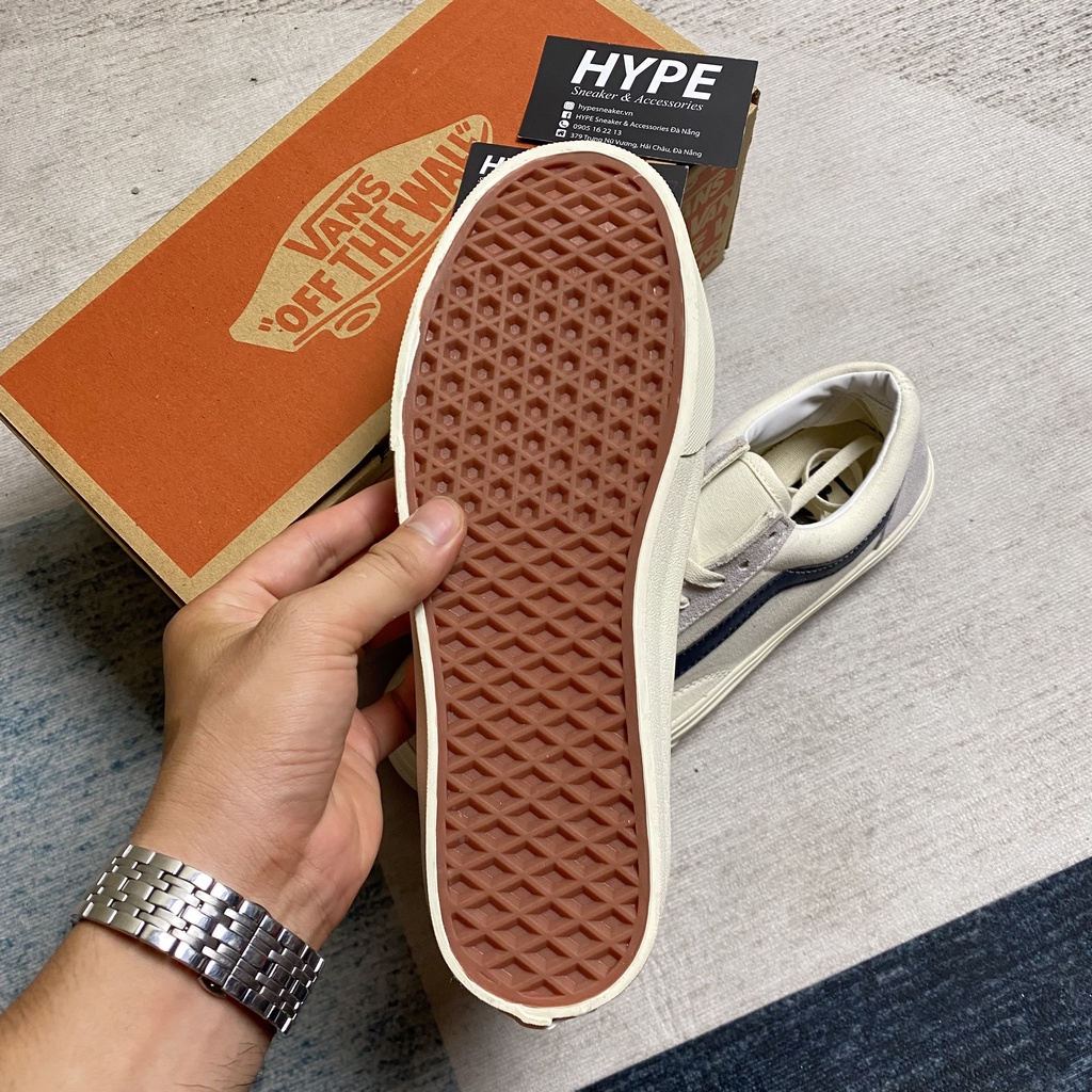 Giày sneaker nam nữ đi học: Vans Style 36 White Black (Trắng/Đen) - HYPE Sneaker | Bản 1:1 chuẩn
