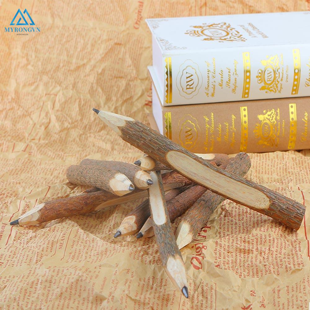 Set 10 Cây Bút Chì Bằng Gỗ Thiết Kế Hình Cành Cây Độc Đáo