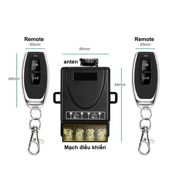 Công tắc điều khiển từ xa Rf 100m/3000w/30A/ AC 220V RF 433Mhz