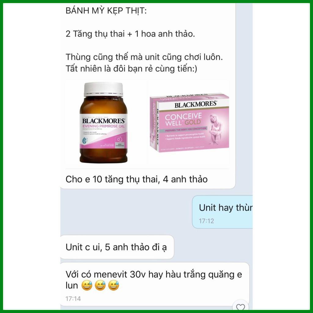 Tinh dầu hoa anh thảo Blackmores 190 viên của ÚC - Điều hòa nội tiết, tăng thụ thai, đẹp da | Thế Giới Skin Care