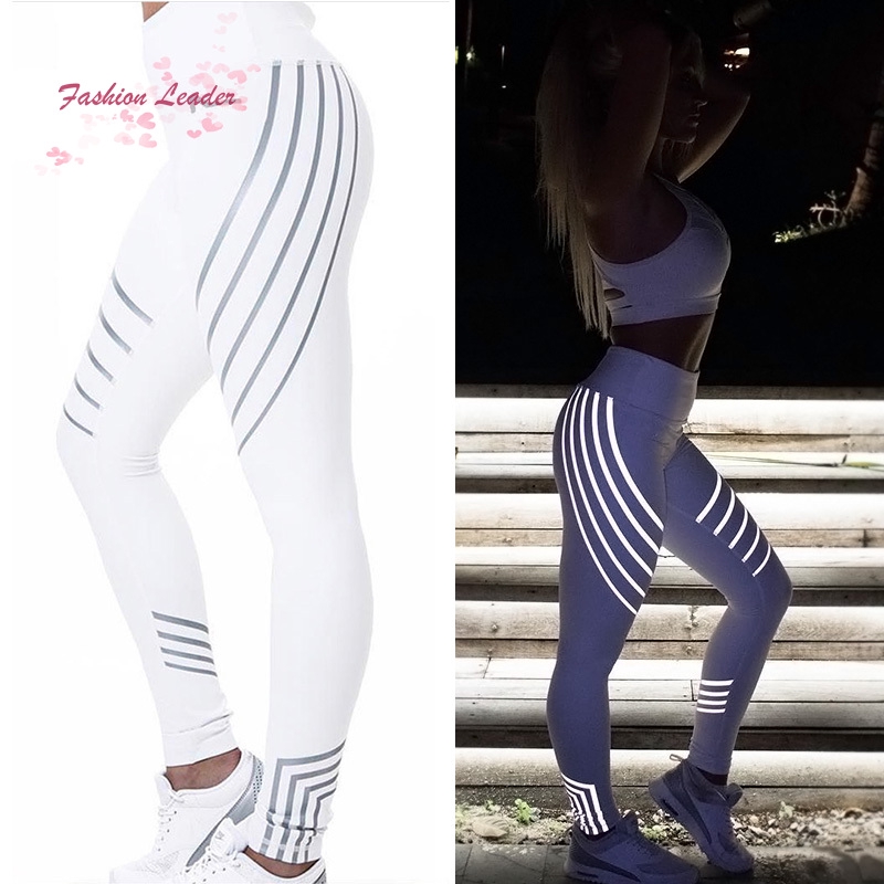 Quần legging ôm phối sọc dạ quang thời trang cho nữ | BigBuy360 - bigbuy360.vn